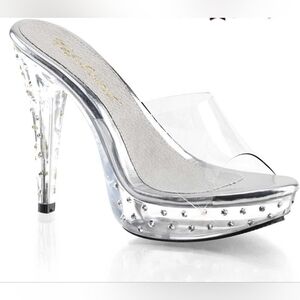 Cocktail Platform Rhinestone Slide, Size 13, NWOT